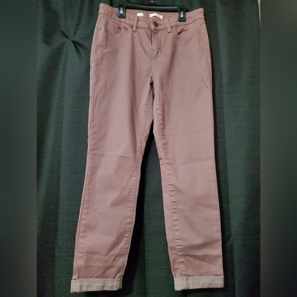LC Cuffed Skiny Ankle Mauve Jeans LC Lauren Conrad SZ 10